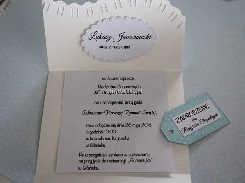 Jak wypisać zaproszenie na komunię dla ojca chrzestnego z sercem